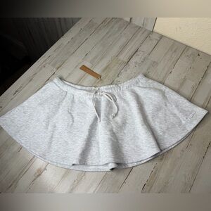 SKIMS Light Heather Grey Cotton Mini Skirt